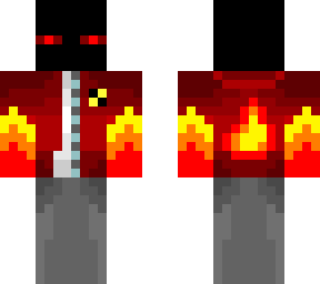 red fire enderman with jacket extra chill