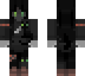black cat w/ green eyes