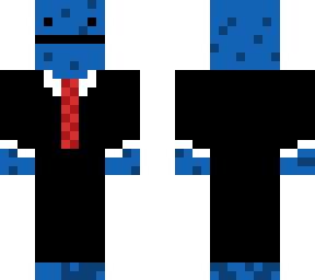 cookie monster in suit and shirt