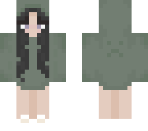 creeper girl green hoodie