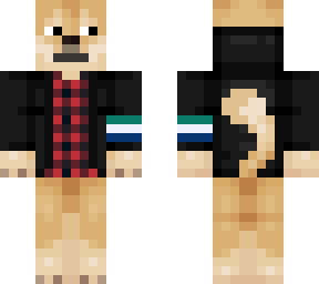 doge hoodie with plaid shirt and *** man flag band