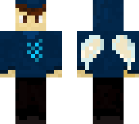 dude with wings and hood up hood down