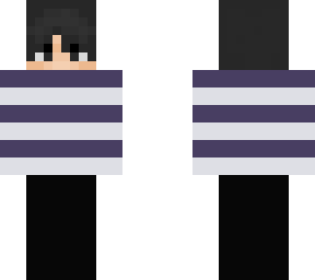 eboy with striped jacket and plain black pants.