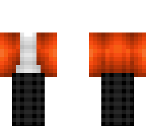 ob - orange jacket - pj black pants