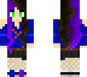 purple & blue e-girl original // purple plaid //
