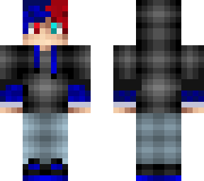 red and blue hoodie boy