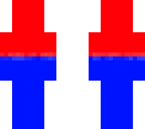 red and blue skin