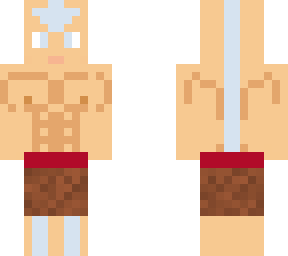 shirtless aang(avatar state)