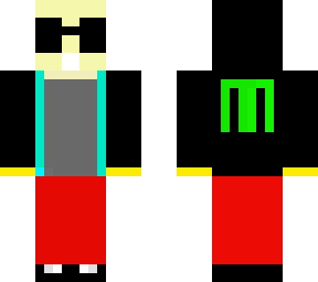 bald man with m jacket