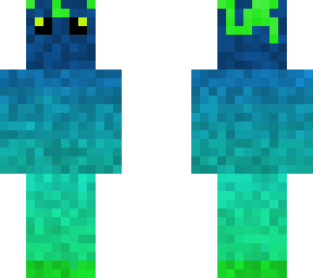 blue-green gradient kelp man