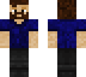 blue shirt beard