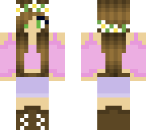 brown haired flower girl,  green eyes