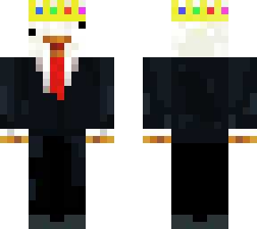 chicken + suit and crown