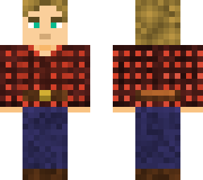 messy blonde lumberjack