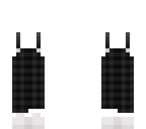 ob - black & gray checkered overalls w/ shoes