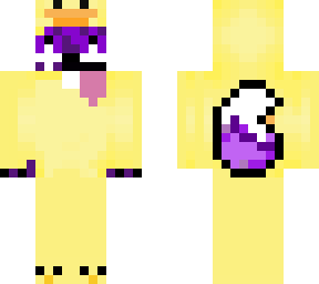purple husky in a duck costume