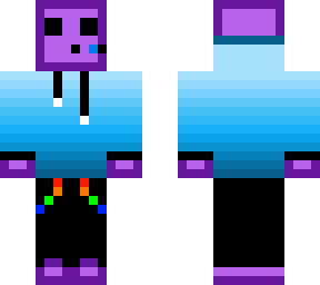 purple slime blue hoodie gradient (full sleeves)