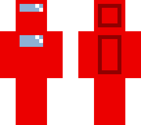 red crewmate with mini crewmate (among us)