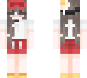 snorkel girl red