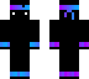 black sweatband skin purple and blue