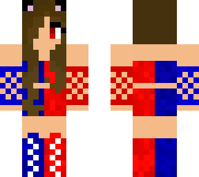 blue and red panda