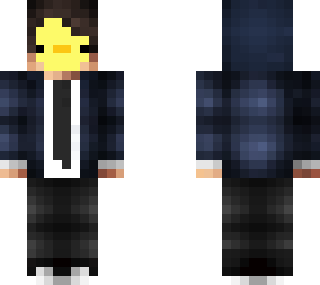 boy with duck mask in fbi suit