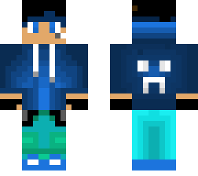 custom skin  blue hoodie boy  full update