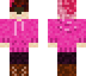 falcon mask with pink hair + hoodie