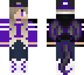 purple black dragon girl