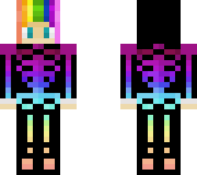 rainbow skeleton hoodie