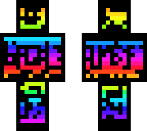 rainbow with black sick outline