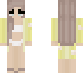 yellow and white bikini