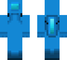 among us blue with oxygen tank