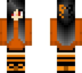 black and orange halloween girl