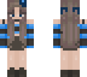 blue stripy girl edit