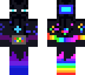 galaxy rainbow endermen