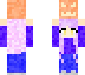 girl carrying a pumpkin (my skintober skin)