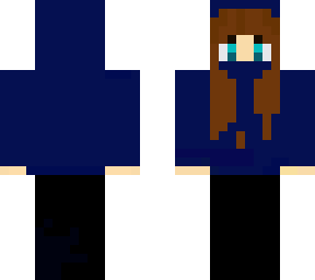 Girl in navy blue hoodie | Minecraft Skin