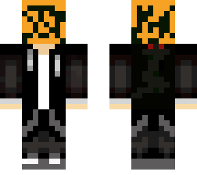 hacker with pumpkin on head