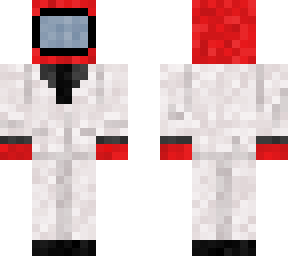 red with white suit