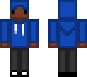 simple blue hoodie