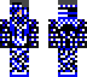 white black blue ninja