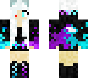 white-haired female wolf skin