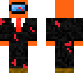 among us suit (blood/imposter orange) character