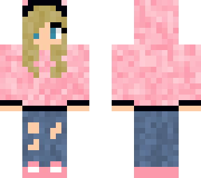 blonde girl with pastel hoodie