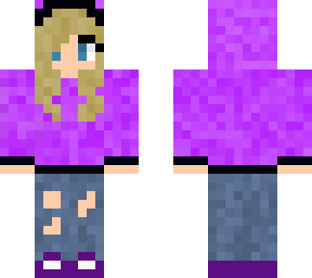 blonde girl with pastel hoodie
