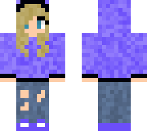 blonde girl with pastel hoodie