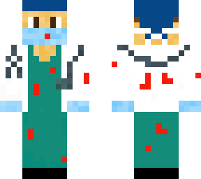 bloody surgeon with scrub hat