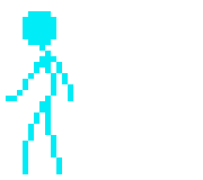 blue stick man