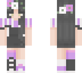 cute purple stripe girl